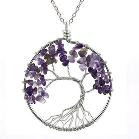 Collier Arbre de vie Améthyste